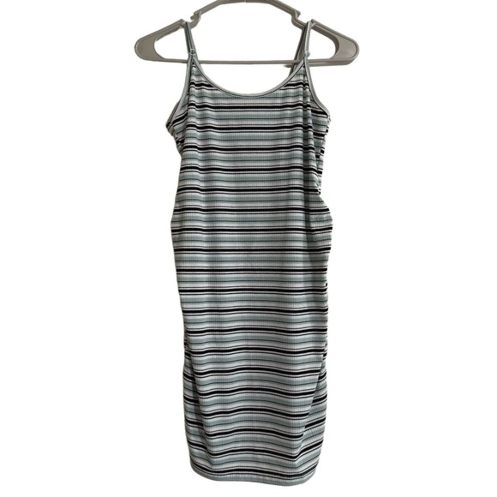 SHEIN Womens Medium‎ Striped Bodycon Ribbed Spaghetti Strap Stretch Dress